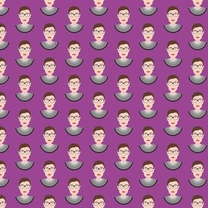 RBG - Ruth Bader Ginsburg - Bust - Royal Purple - Tiny