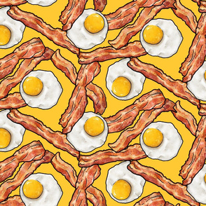 Bacon and Eggs on Yellow, XL
