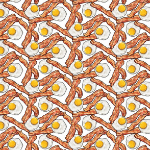 Bacon and Eggs on White, Large