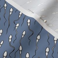 Sperm journey in blue