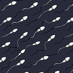 Sperm where Ova the Rainbow in Navy, extra large