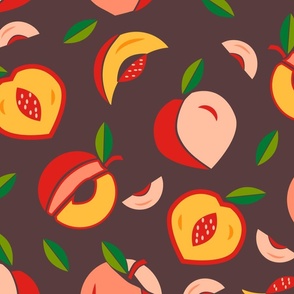 S- Peach-less// MCM Peaches- Cherry Chocolate- Large Scale