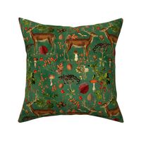 Autumn Forest Hygge Pattern With Wild Deer