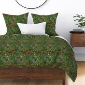 Autumn Forest Hygge Pattern With Wild Deer