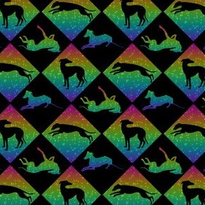Greyhounds Diamonds Rainbow Sparkles