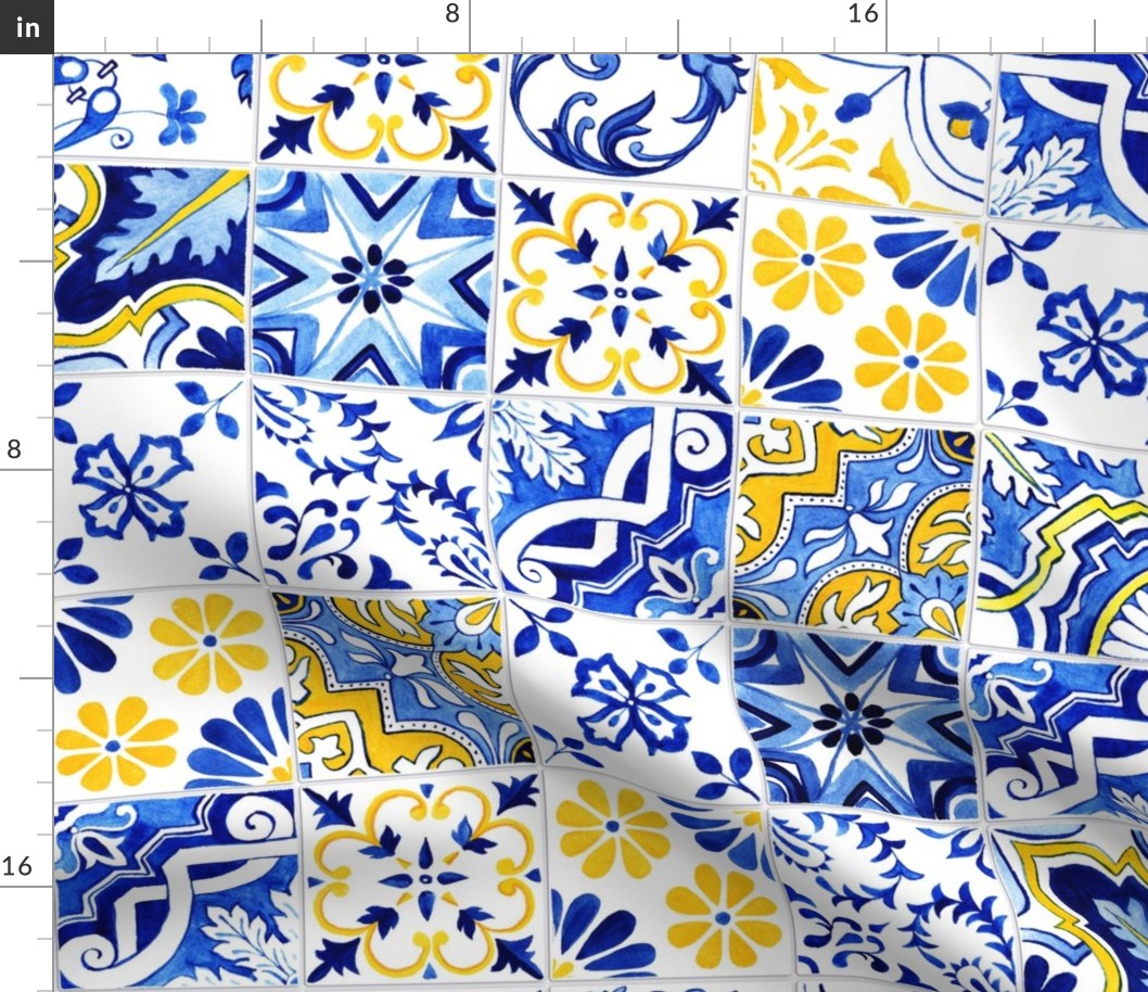 Detailed Azulejos Wallpaper