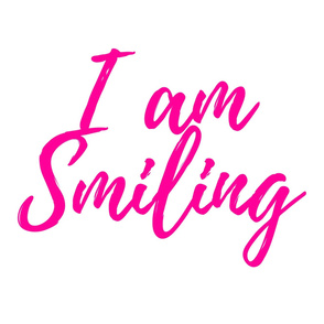I am smiling Pink