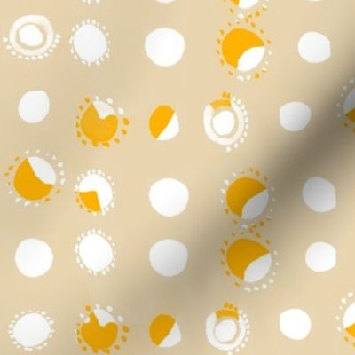 Watercolor Circles and Dots - Yellow