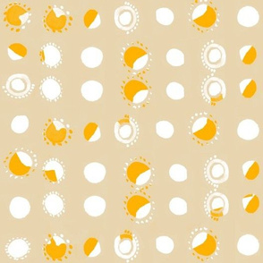 Watercolor Circles and Dots - Yellow