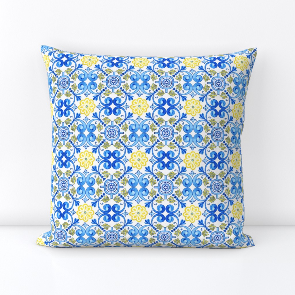 Mediterranean Blue and Yellow Tile