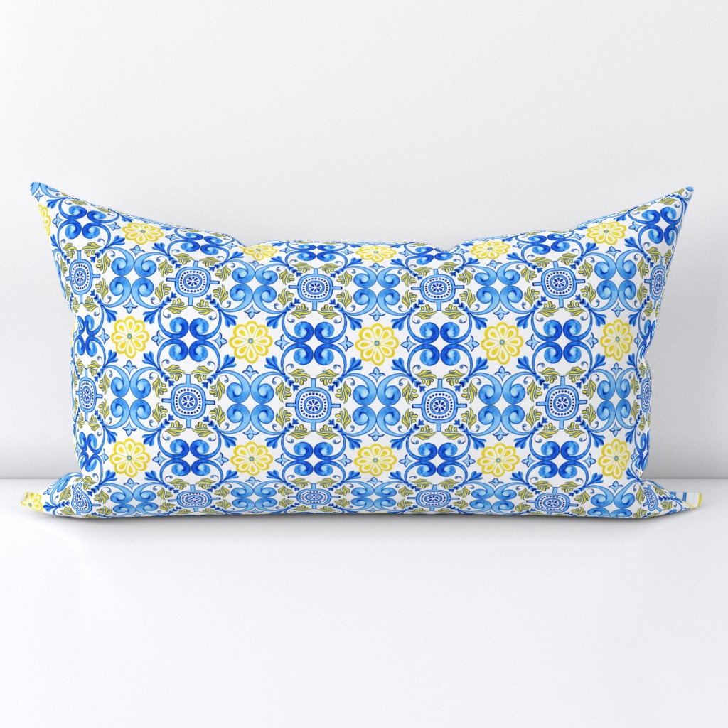 Mediterranean Blue and Yellow Tile