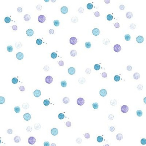 Watercolor Blue and purple Dots seamless