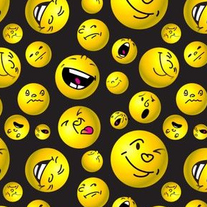 Emoji balls onblack