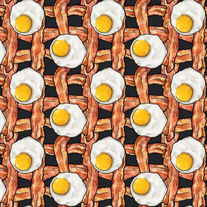 Bacon and Eggs Breakfast on Charcoal, XL