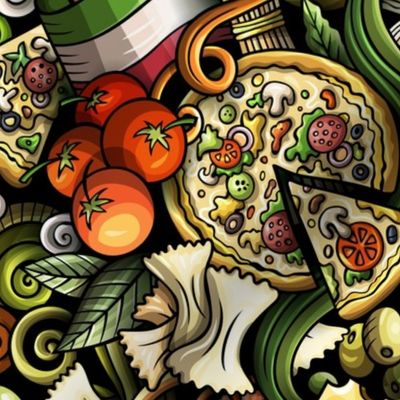 Italian cuisine doodle