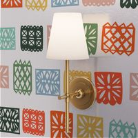 Papel picado white, small scale