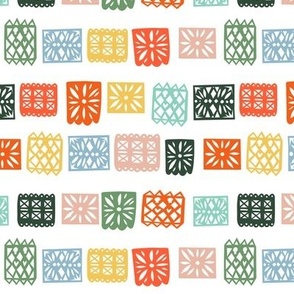 Papel picado white, small scale