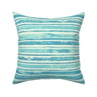 Perfect Cyan Watercolor Stripes 