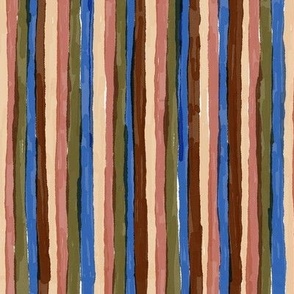 Retro batik stripes, small scale