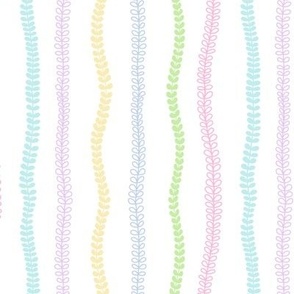 Cute pastel plant stripes