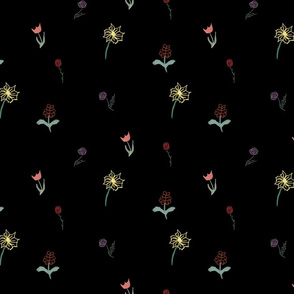 90s flower inspired pattern