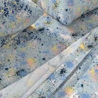 Ink texture Modern abstract splatter Soft Blue