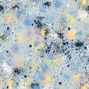 Ink texture Modern abstract splatter Soft Blue