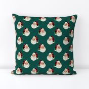 Green Plaid Santa Vintage Christmas