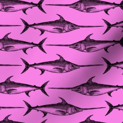 swordfish on pink