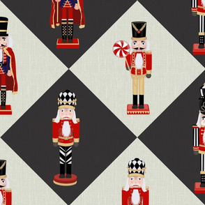 Christmas Nutcrackers | Checkered Background