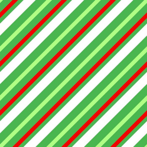 Holidays Funky Stripes Green