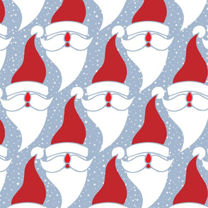 max christmas - santa claus maximalist - hand-drawn santa on gray blue