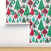 Deck The Halls - Maximalist Christmas White Traditional Multi Large Scale