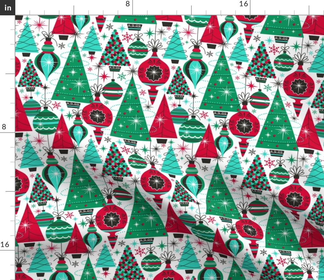 Deck The Halls - Maximalist Christmas White Traditional Multi Regular Scale