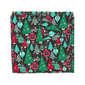 Deck The Halls - Maximalist Christmas Black Traditional Multi Large Scale