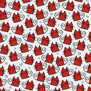 cats - tinkle cat red xmas - hand-drawn cats