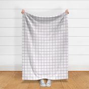 Wide Painted Lilac on White Grid