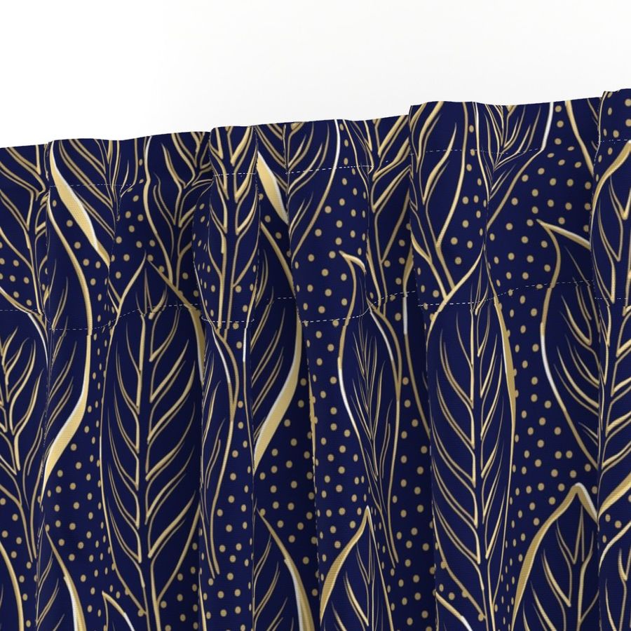 Golden Leaves | Navy