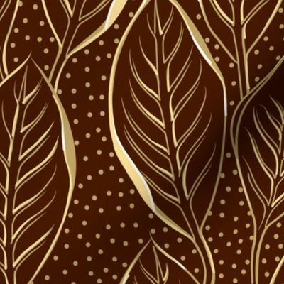 Golden Leaves | Chocolate Brown