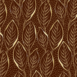 Golden Leaves | Chocolate Brown