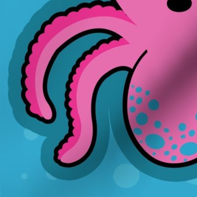 Pink Octopus Cut & Sew Pillow (FQ)