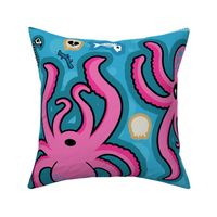 Pink Octopus Cut & Sew Pillow (FQ)