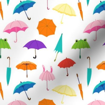 Cartoon umbrellas