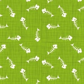 fishbone - fresh green linen texture