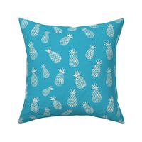 Pineapples on Blue 