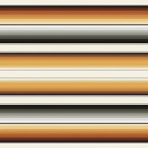 Navajo White, Gray, Black and Amber Brown Southwest Serape Blanket Stripes