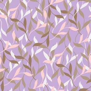 Wild Meadow Leaves Lilac by Jac Slade