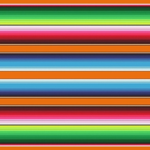 Orange Mexican Serape Blanket Stripes