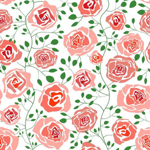 (S) Climbing Rose Garden - Abstract Florals - Small