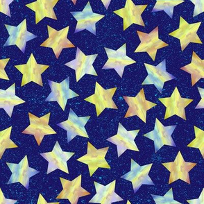 Shining Stars on Blue